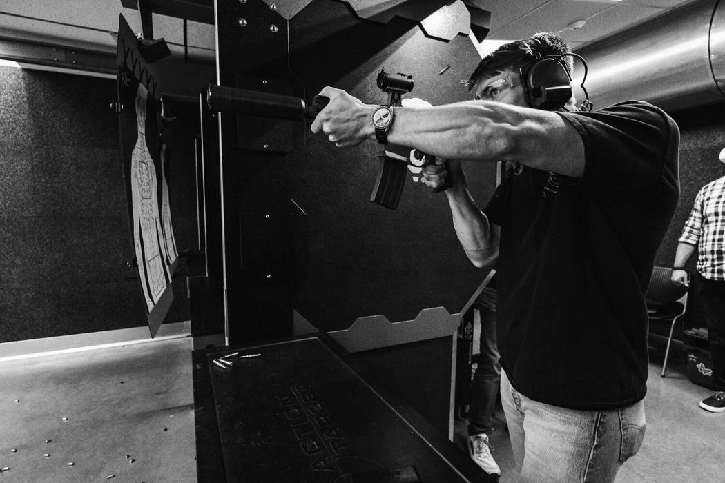 Shooting lanes at an indoor range